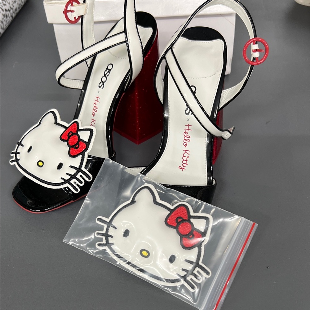 Rare Hello Kitty Black and Red Heels with Iconic Design